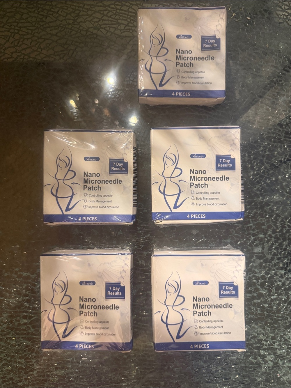 Nano Microneedle Patch - 4 Piece Packs - Blue & White Packaging